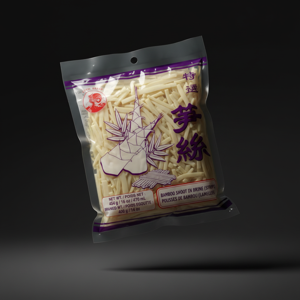 Cock Brand Bamboo Shoot in Brine, Strips