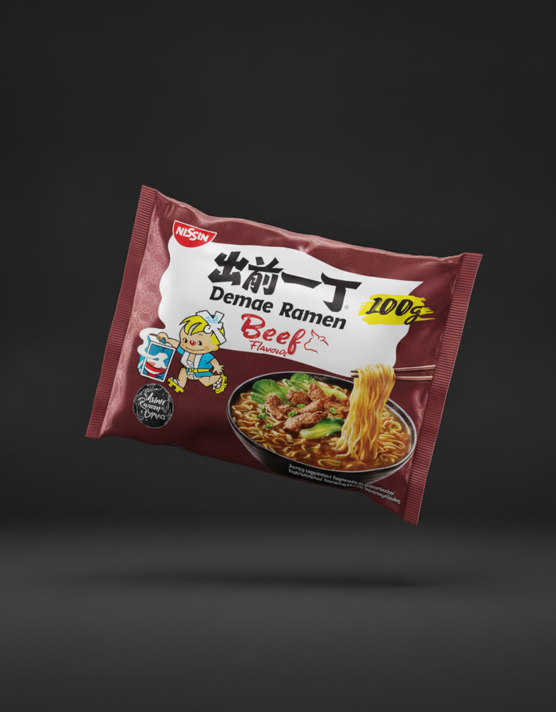 Nissin - Demae Beef Ramen Noodles 100G/500ml X30 BUNDLE