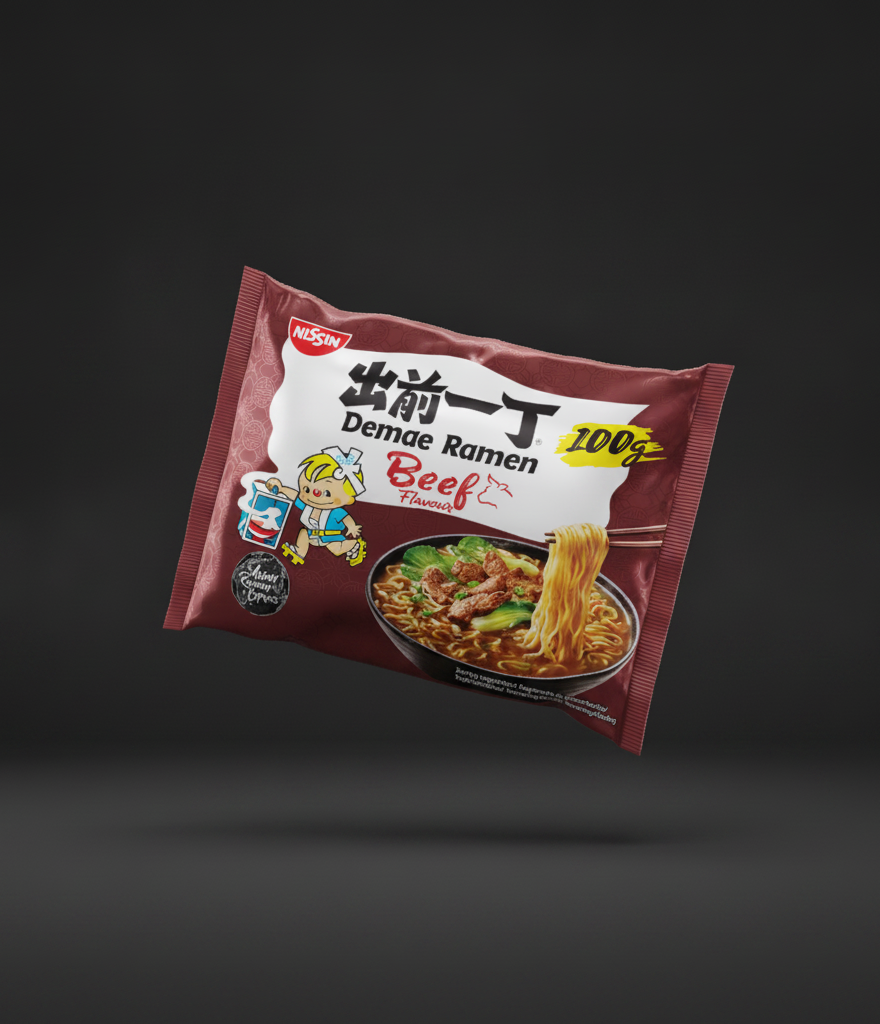 Nissin - Demae Beef Ramen Noodles 100G/500ml X30 BUNDLE