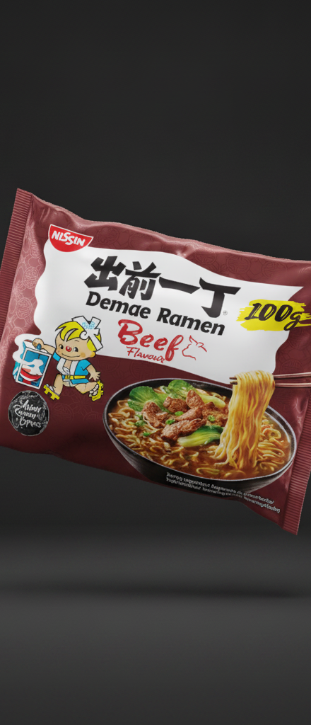 Nissin - Demae Beef Ramen Noodles 100G/500ml X30 BUNDLE