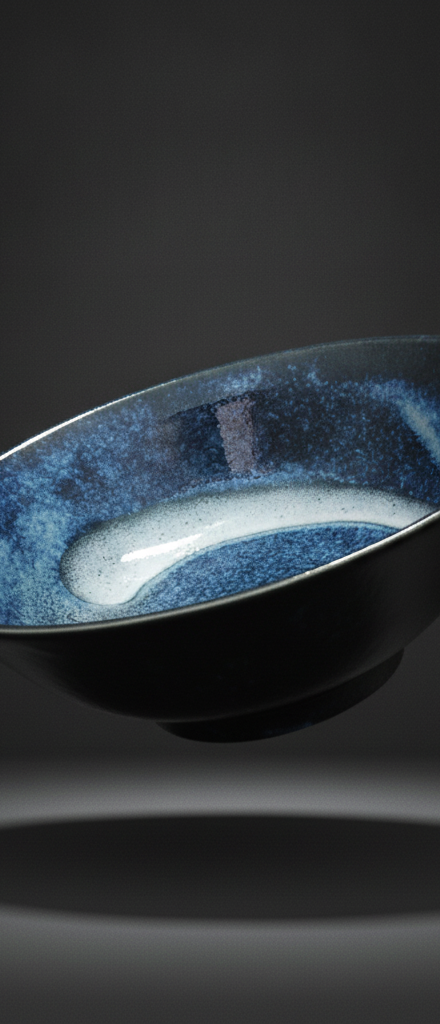 Ceramic bowl Blue 21.3 x 8.7 cm