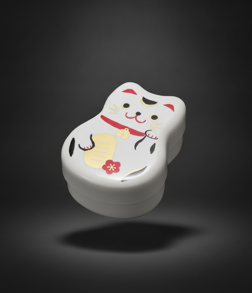 White cat bento box