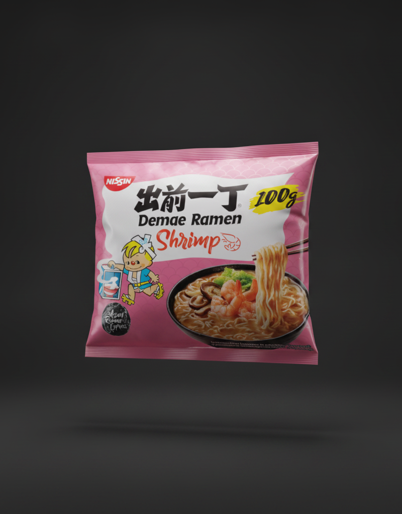 Nissin - Demae Ramen Shrimp Noodles 100g/500ml X30 BUNDLE
