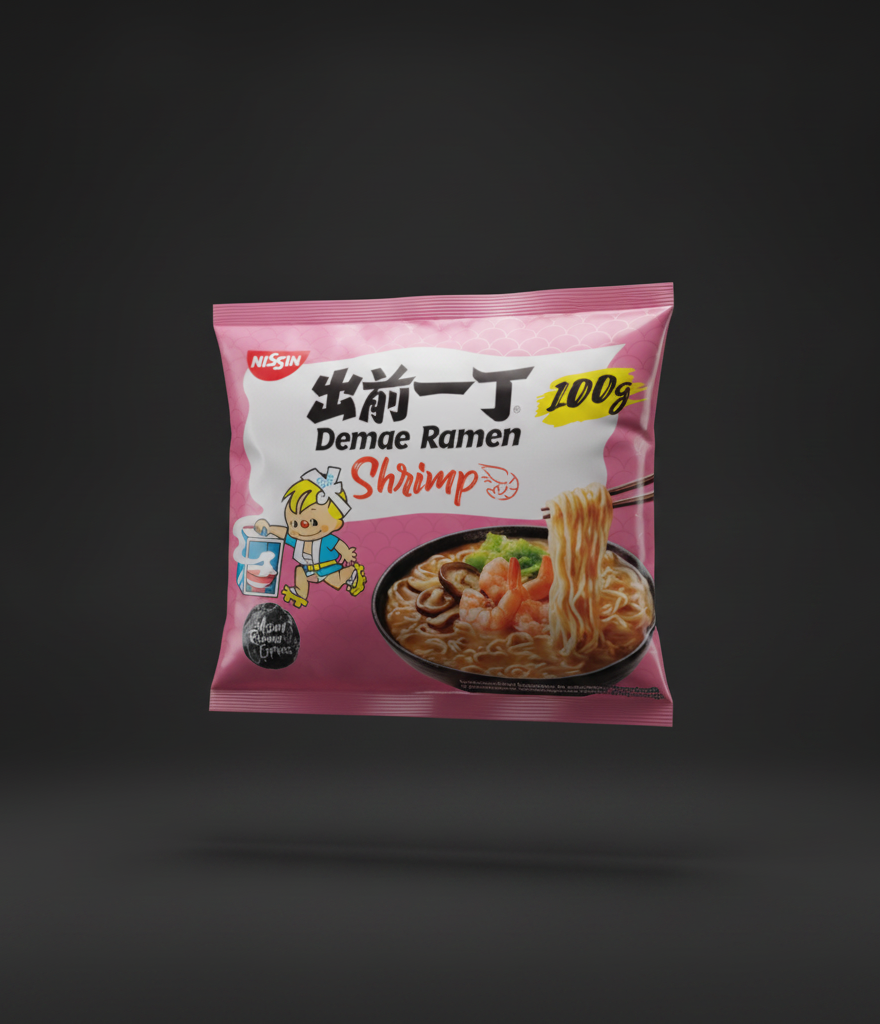 Nissin - Demae Ramen Shrimp Noodles 100g/500ml X30 BUNDLE