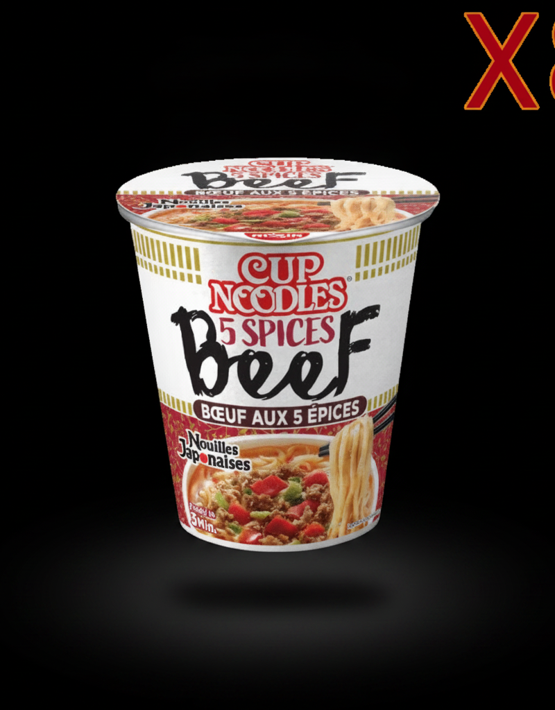 Nissin - 5 Spice Beef Ramen Noodles 64g X8 BUNDLE
