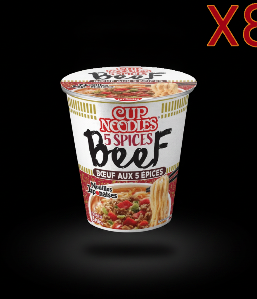 Nissin - 5 Spice Beef Ramen Noodles 64g X8 BUNDLE