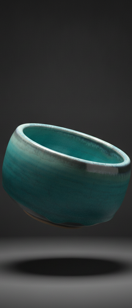 Bol à matcha émaillé bleu turquoise Ø 111 mm ⋅ Touga