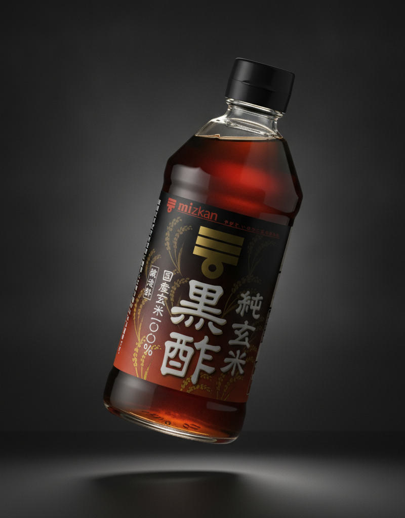 Kurosu Mizkan Jun Genmai Kuro Su - 500 ml vinegar