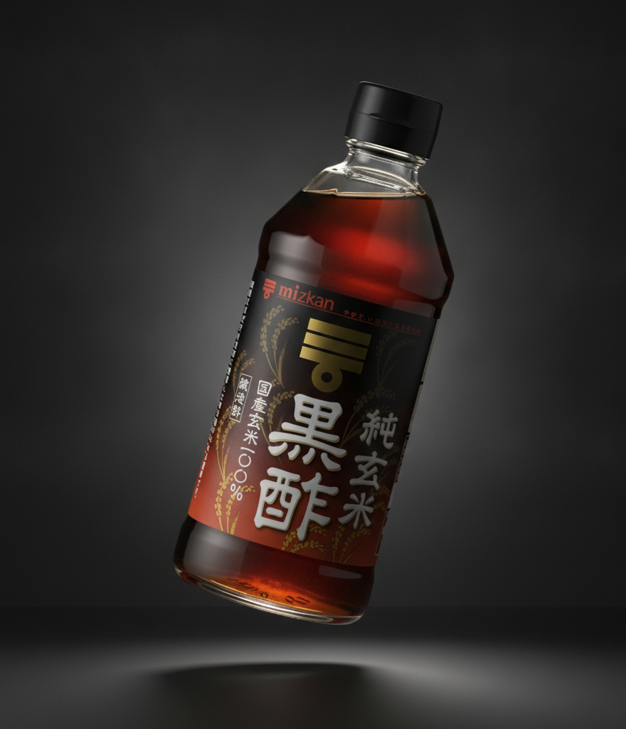 Kurosu Mizkan Jun Genmai Kuro Su - 500 ml vinegar