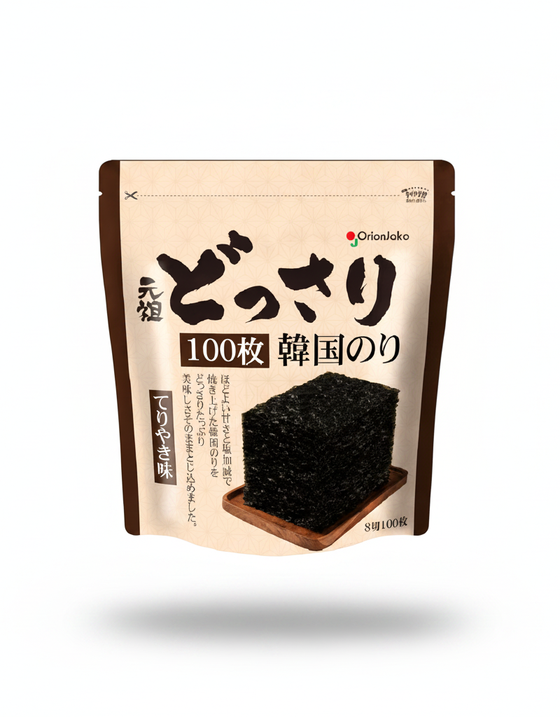 Orion Jako - Korean Seaweed Teriyaki Flavor 100 sheets (8 cuts) 65g