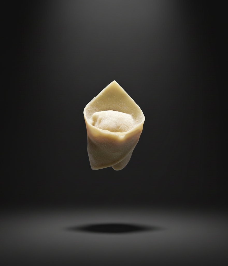 Iberico pork and scallop money bag