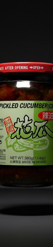 Taiwanese Pickled Cucumber, Chilli (花瓜 辣油)