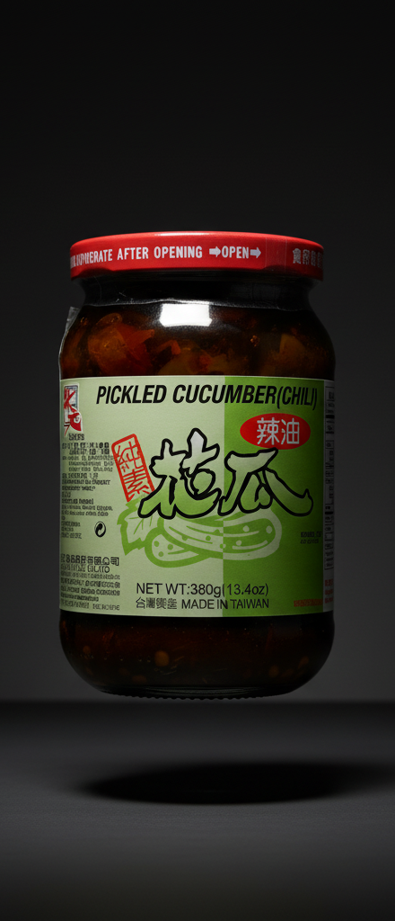 Taiwanese Pickled Cucumber, Chilli (花瓜 辣油)