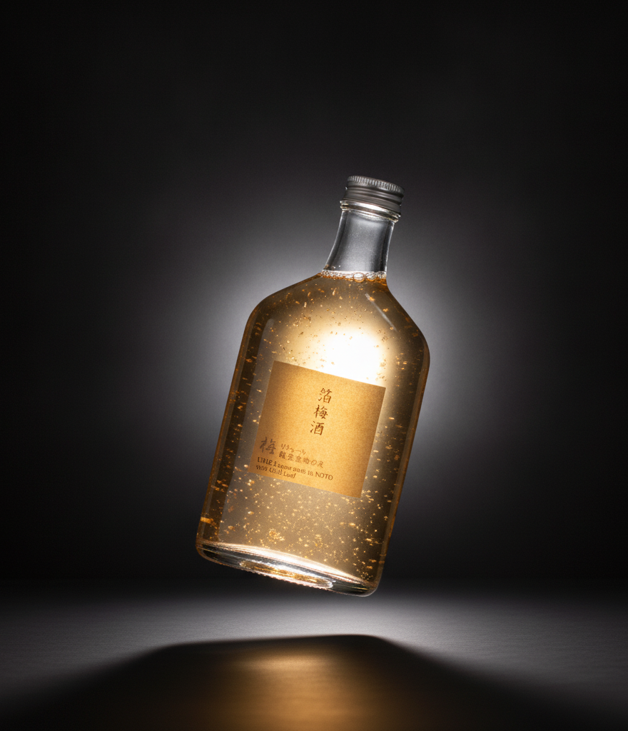 Umeshu with gold leaf 200ml (14% vol.)