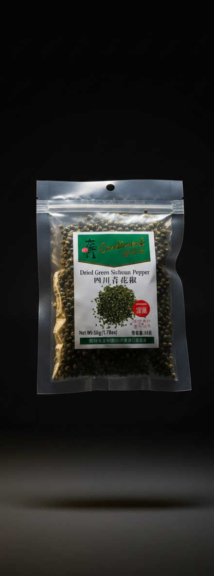 Dried Green Sichuan Peppercorns