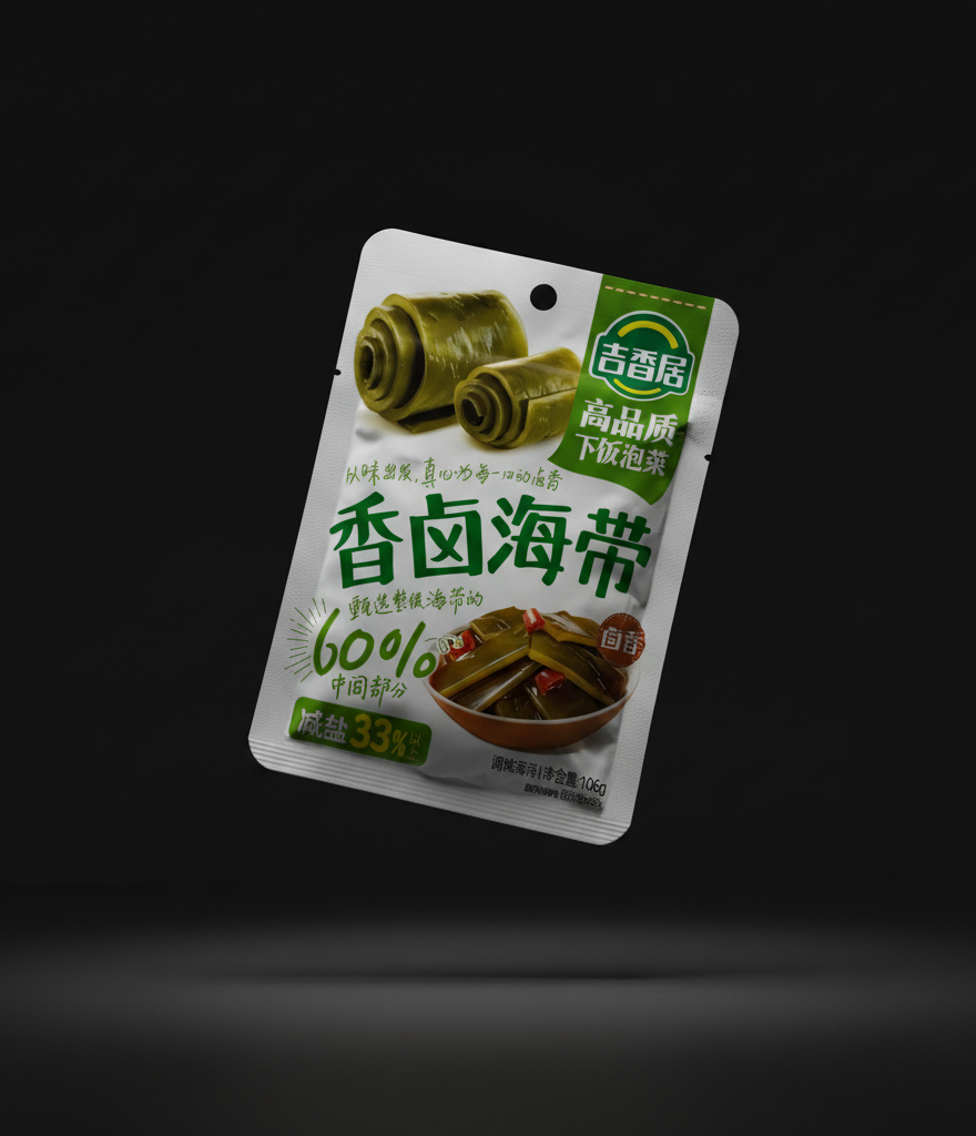 Jixiangju Seasoned Braised Kelp, Reduced Salt (香卤海带)