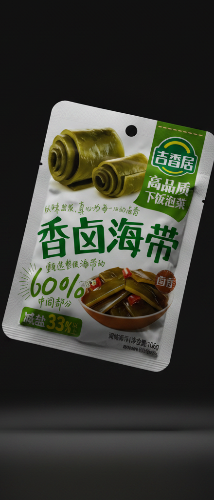 Jixiangju Seasoned Braised Kelp, Reduced Salt (香卤海带)