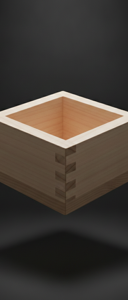 Masu 1-go Sake Container in Hinoki Wood 8.4 x 8.4 cm