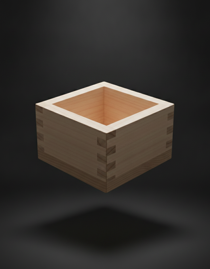 Masu 1-go Sake Container in Hinoki Wood 8.4 x 8.4 cm
