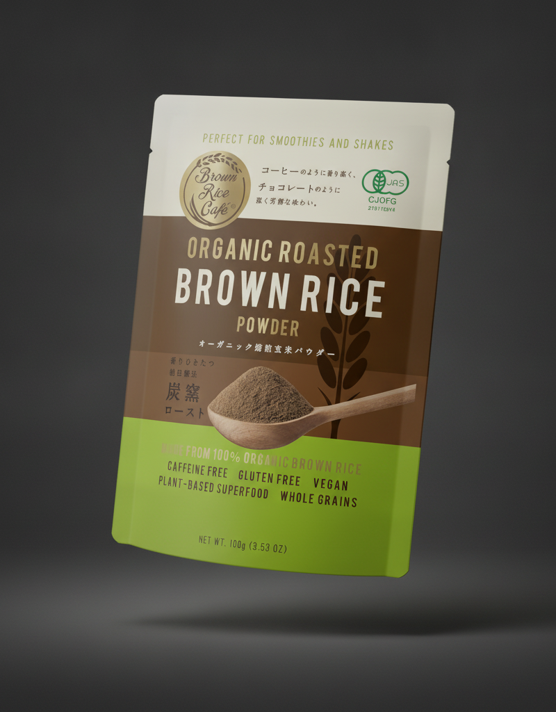 Brown Rice Cafe - Organic (JAS certified) roasted brown rice powder 100g