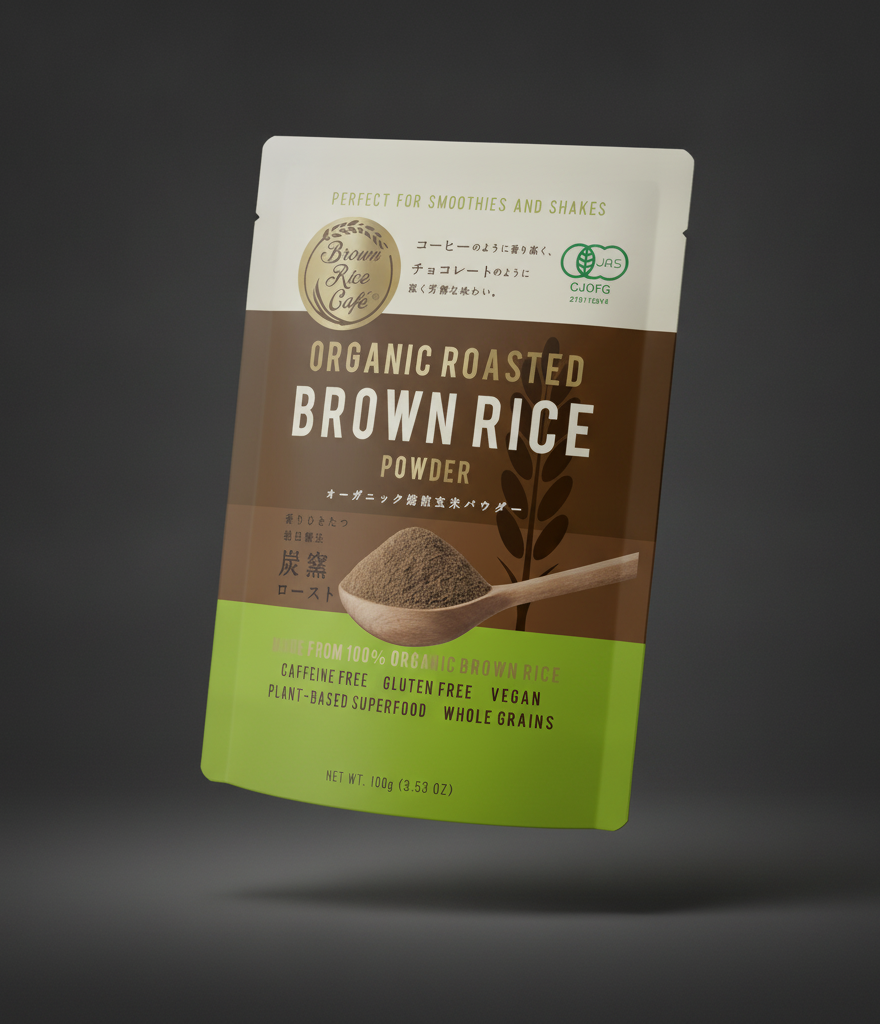 Brown Rice Cafe - Organic (JAS certified) roasted brown rice powder 100g