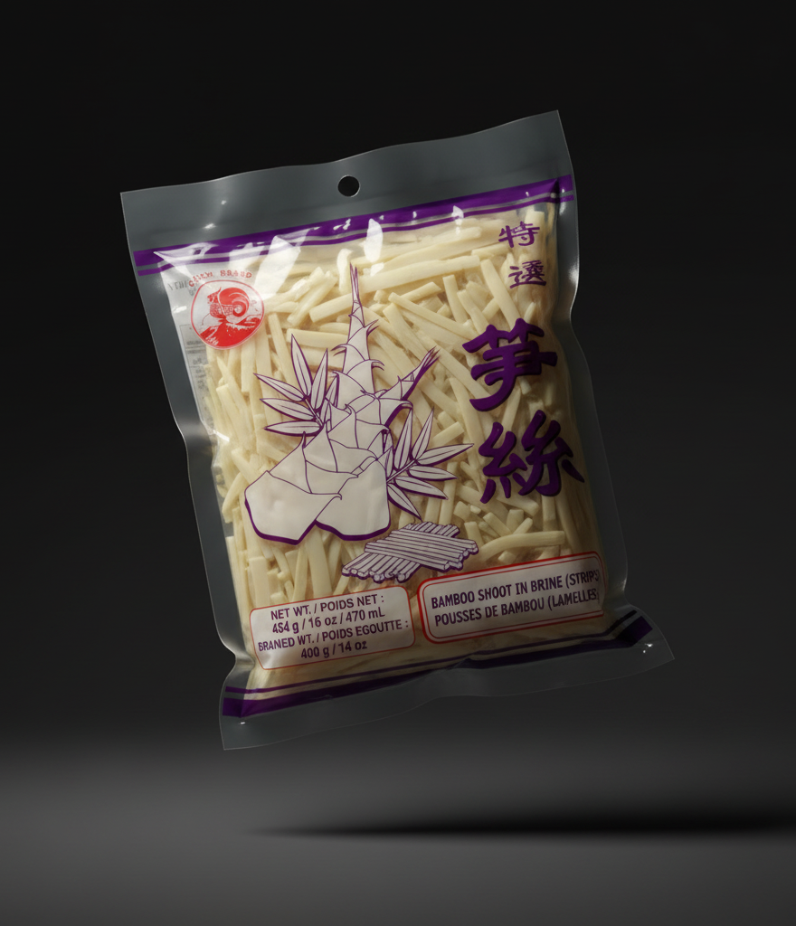 Cock Brand Bamboo Shoot in Brine, Strips