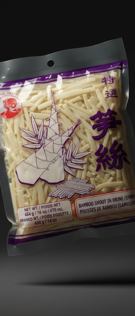 Cock Brand Bamboo Shoot in Brine, Strips