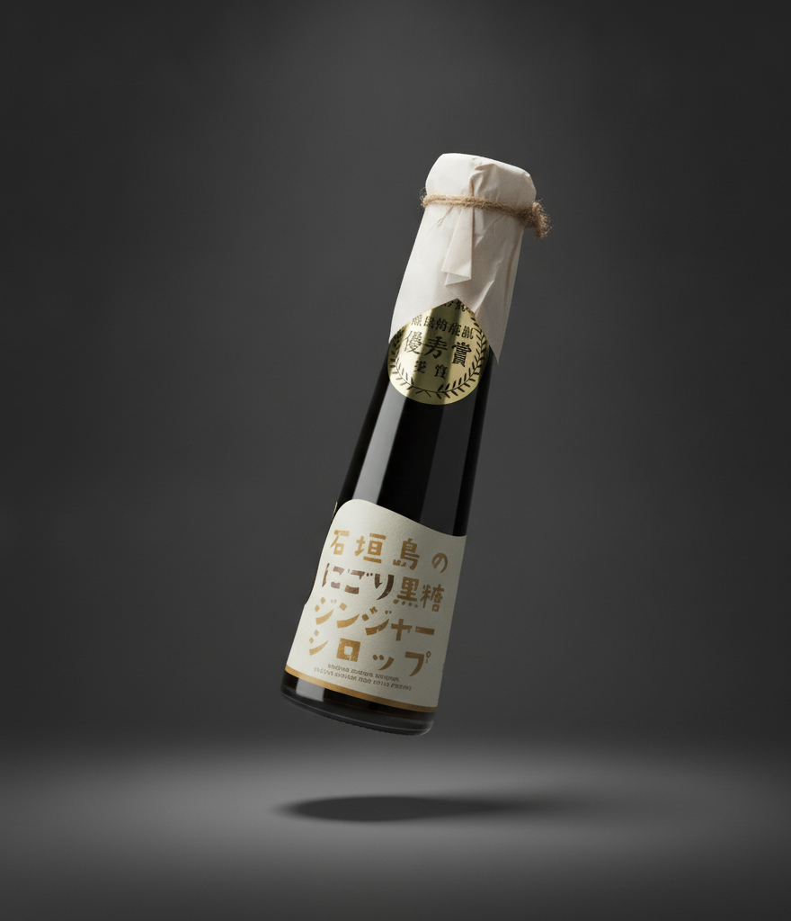 Sirop de sucre noir kuromitsu au gingembre ⋅ Okinawa Ginger Syrup ⋅ 120ml
