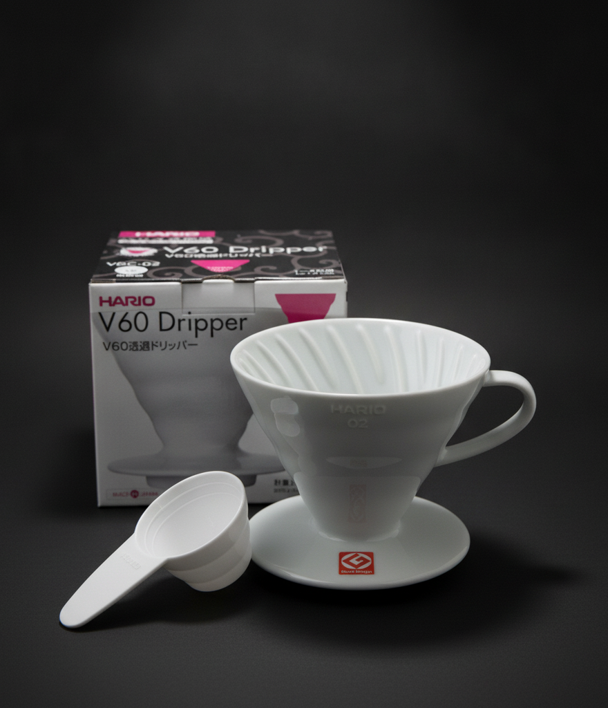 Porte filtre pour café V60 en céramique blanche ⋅ grand modèle ⋅ Hario