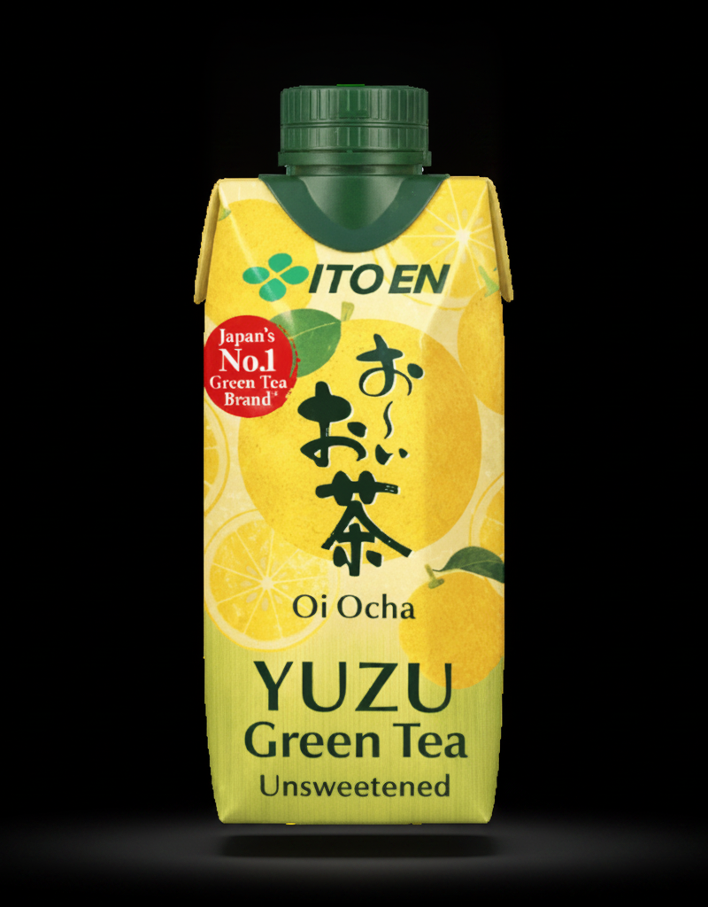 Ito En - Oi Ocha Matcha Yuzu Green Tea Unsweetened in Brick Carton 330ml X 12 BUNDLE