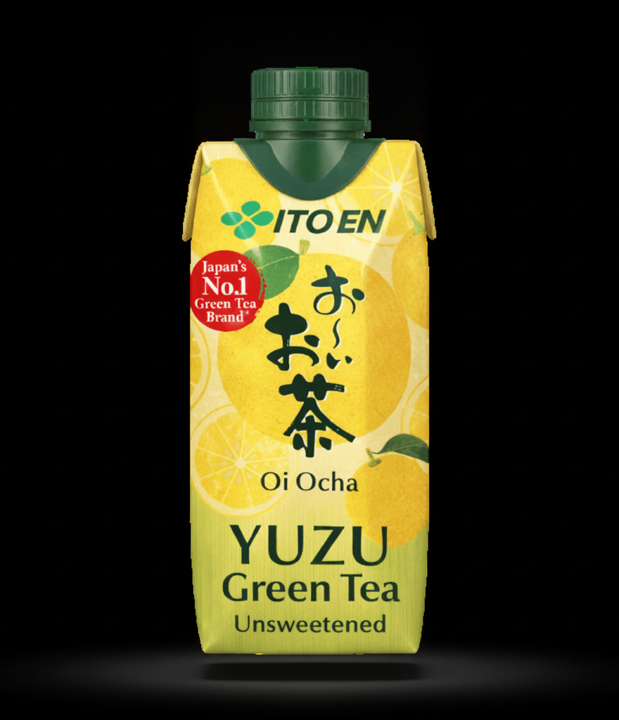 Ito En - Oi Ocha Matcha Yuzu Green Tea Unsweetened in Brick Carton 330ml X 12 BUNDLE