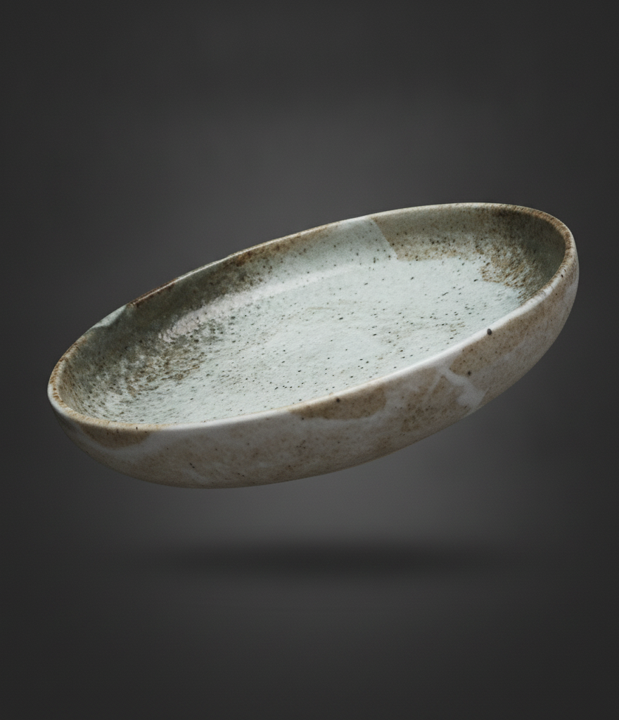 Yuki Shino Porcelain Pasta Plate 21.9 x 4.8 cm