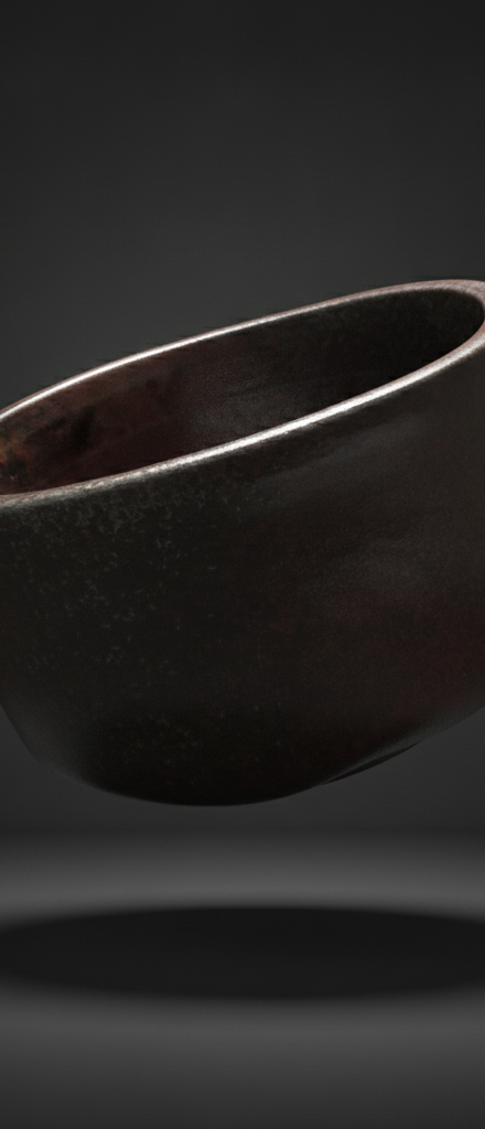 Black matcha bowl 12 x 7.7 cm