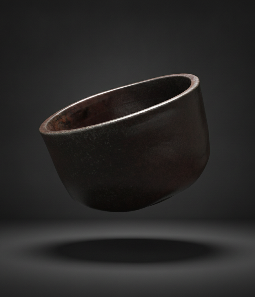 Black matcha bowl 12 x 7.7 cm