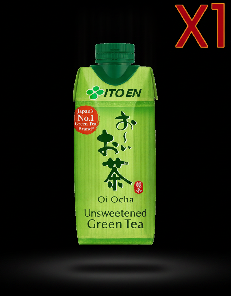 Ito En - Oi Ocha Unsweetened Green Tea in Brick 330ml X12 BUNDLE