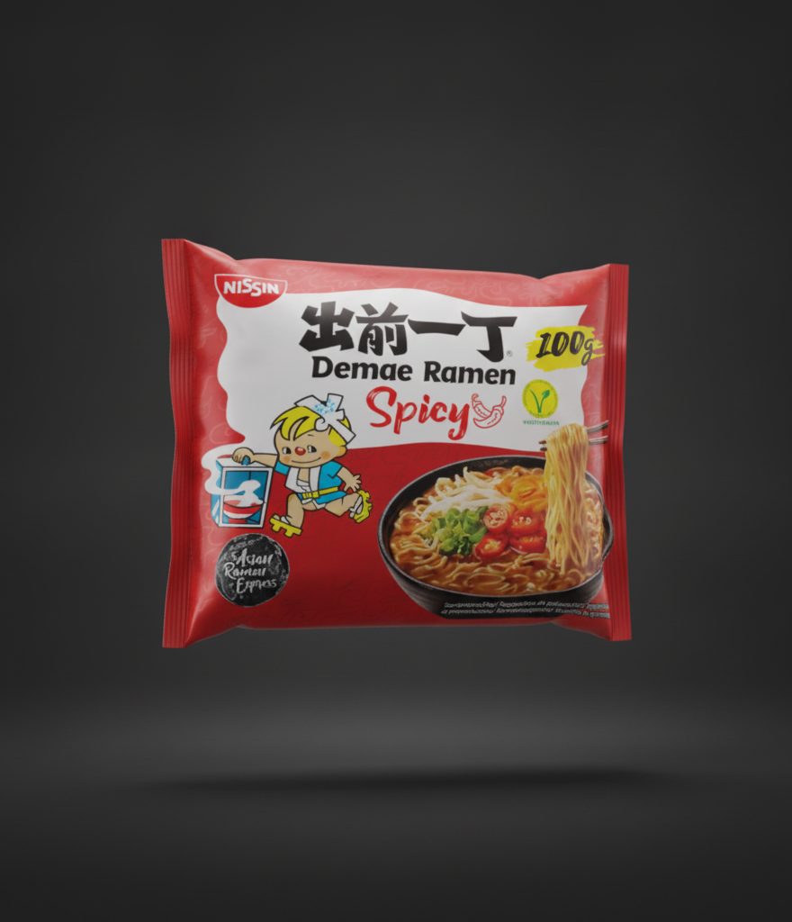 Nissin - Demae Spicy Ramen Noodles 100g/500ml X30 BUNDLE