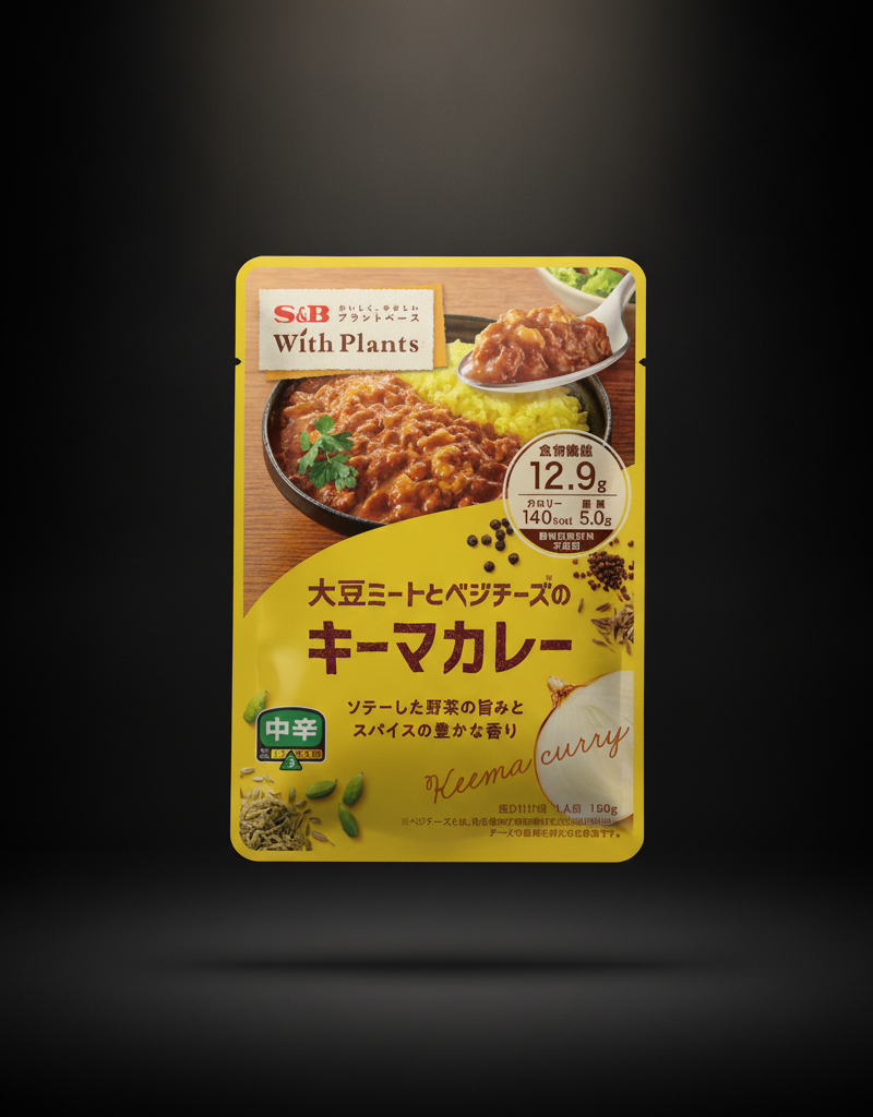 S&B - Medium Keema Curry with Soy Meat and Vegan Cheese 150g