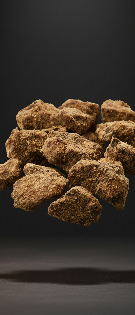 Black raw sugar of cane in pieces of IRIOMOTE 1 kg