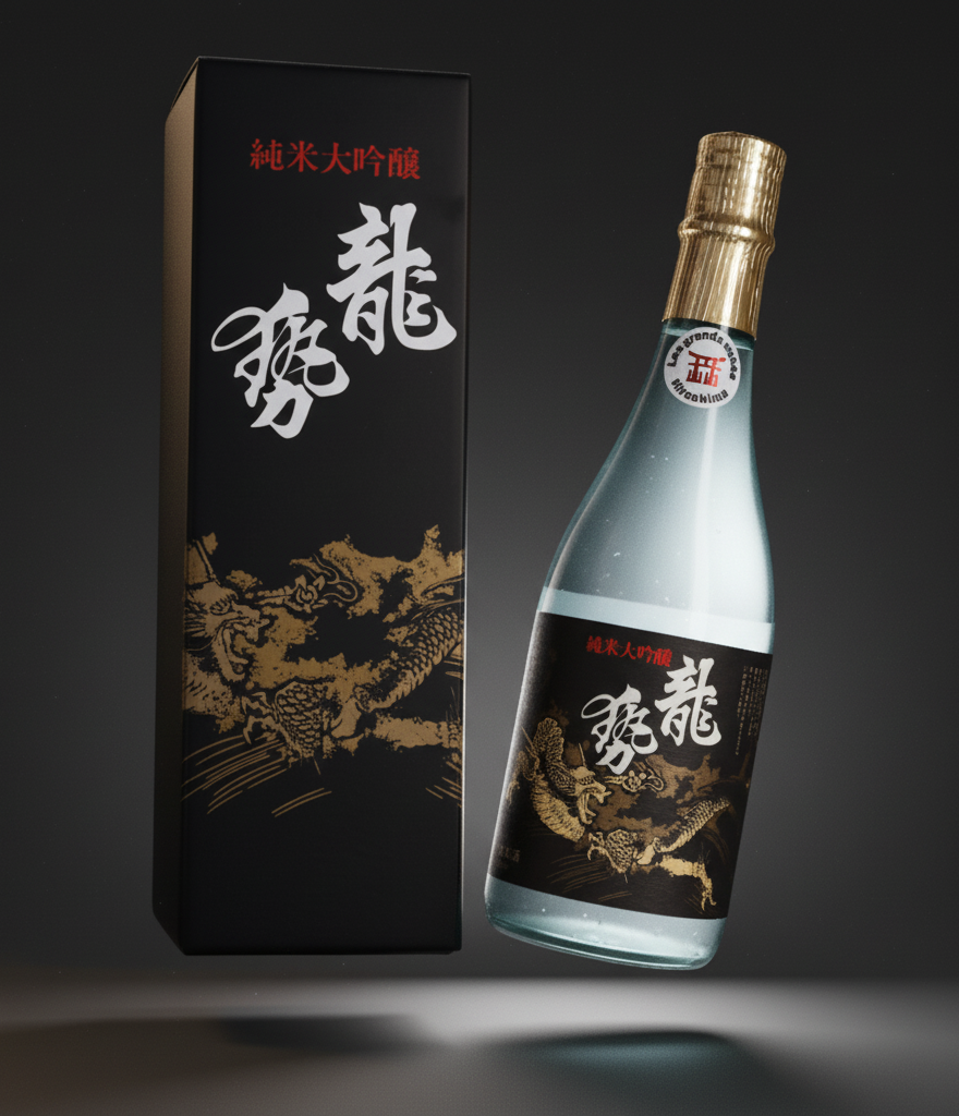 Sake Ryusei Junmai Daiginjo Label Noir