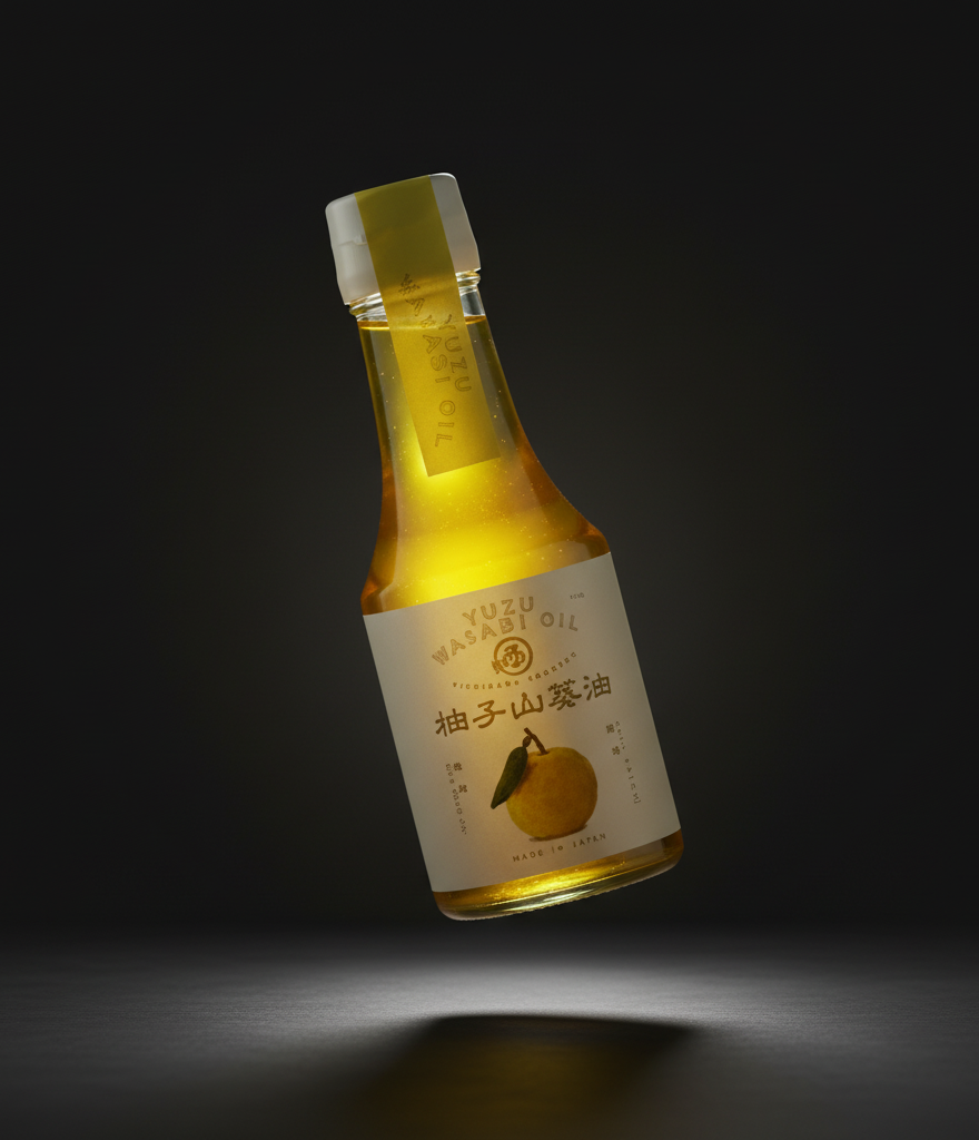 Yuzu and Hon'Wasabi flavored rice oil