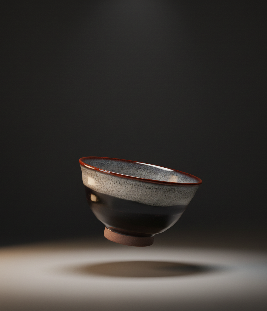 Setoyaki "unofu" ceramic rice bowl