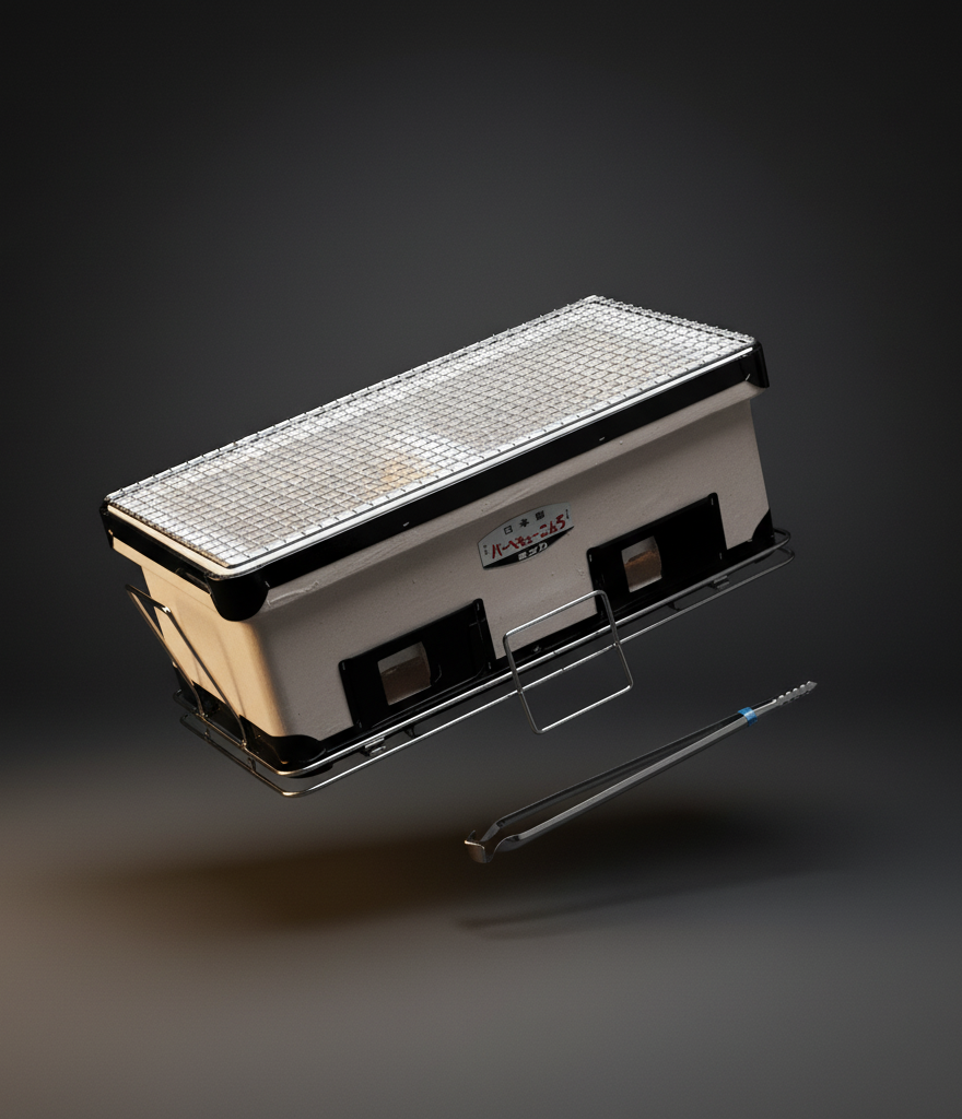 Rectangular Japanese table barbecue + handle