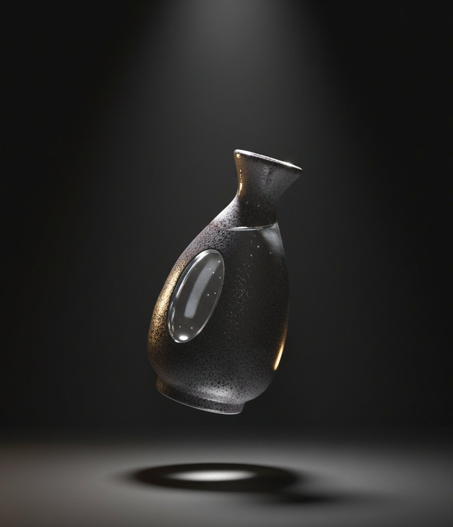 Tokkuri fine earthenware sake carafe Minoyaki "Sakura"