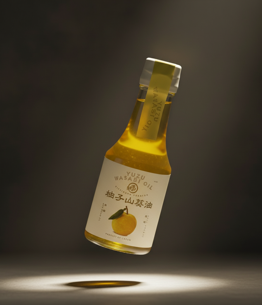 Yuzu and Hon'Wasabi flavored rice oil