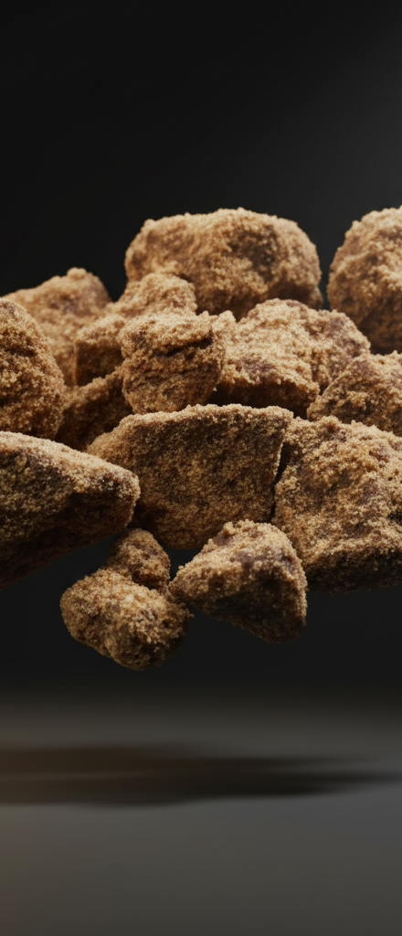 Black raw sugar of cane in pieces of YONAGUNI 1 kg