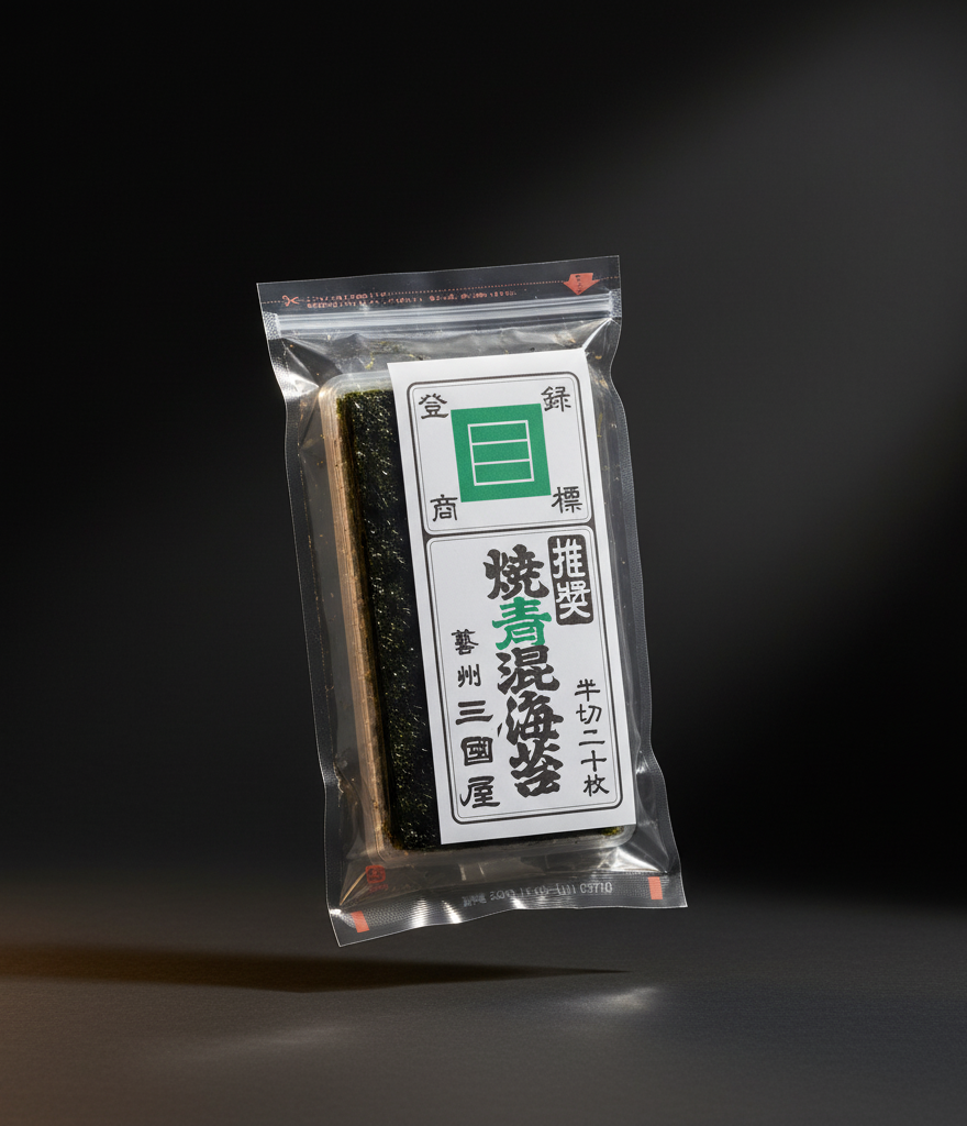 Super premium grilled nori (Yakinori) with aosa 10.5x19cm - 20 sheets