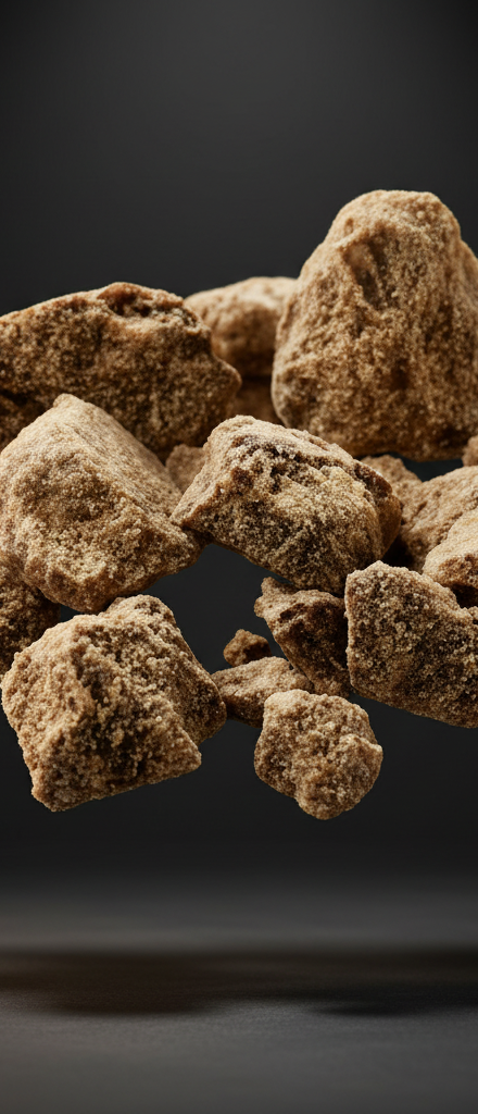 Black raw sugar of cane in pieces of TARAMA 1 kg