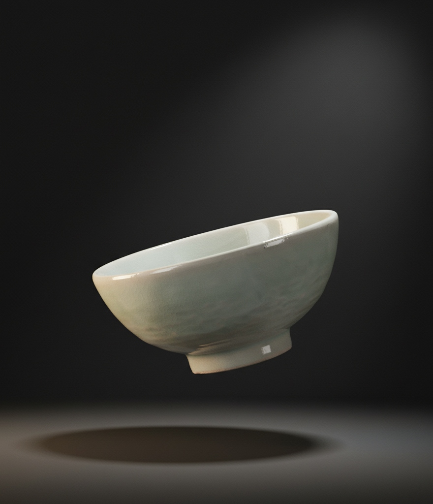 Setoyaki "hakuun" ceramic rice bowl
